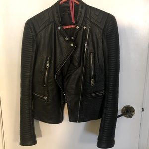 ZARA faux-leather biker jacket